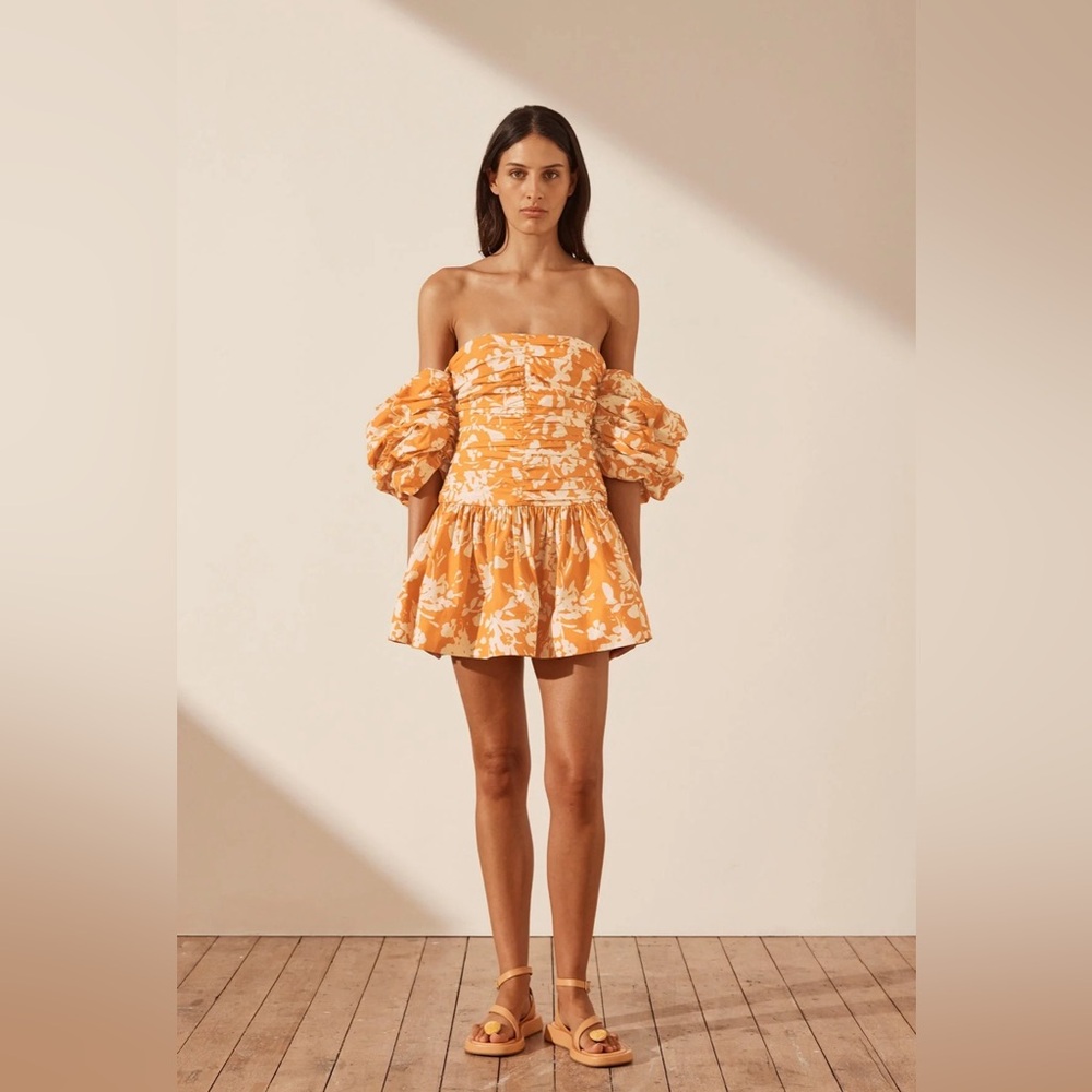 Shona Joy Mirella Ruched Frill Mini Dress
